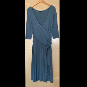 3/$15 Blue faux wrap dress sz 10